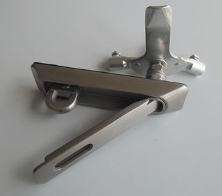 Padlockable swing handle lock